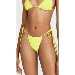 Good American Tiny Ties Swim Bottom 00/0 XS Electric Yellow NWOT B33